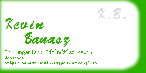 kevin banasz business card